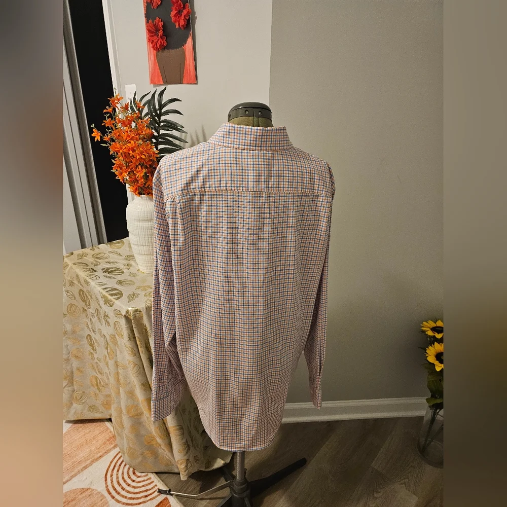 Porter+Ash, Men's Casual Blue and Orange Button Down Shirt. NWOT Sz M - Picture 2 of 8